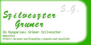 szilveszter gruner business card